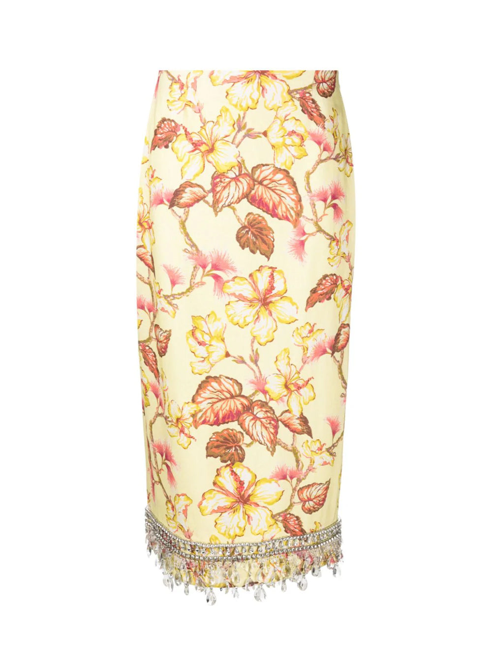 Matchmaker Diamante Skirt (Yellow Hibiscus)