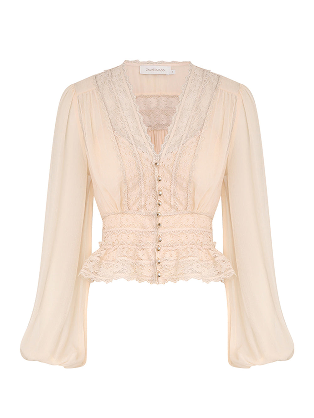 Natura V Neck Button Bodice (Buff)