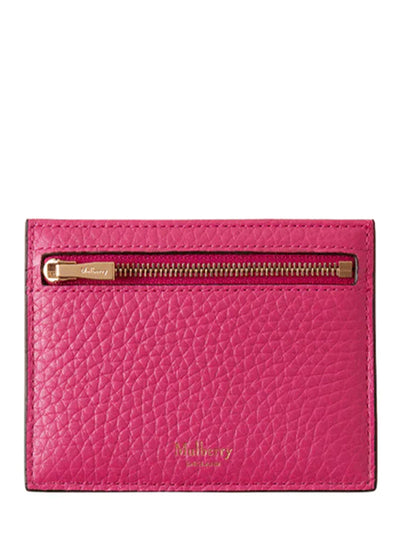 Zipped Credit Card Slip (Mulberry Pink)