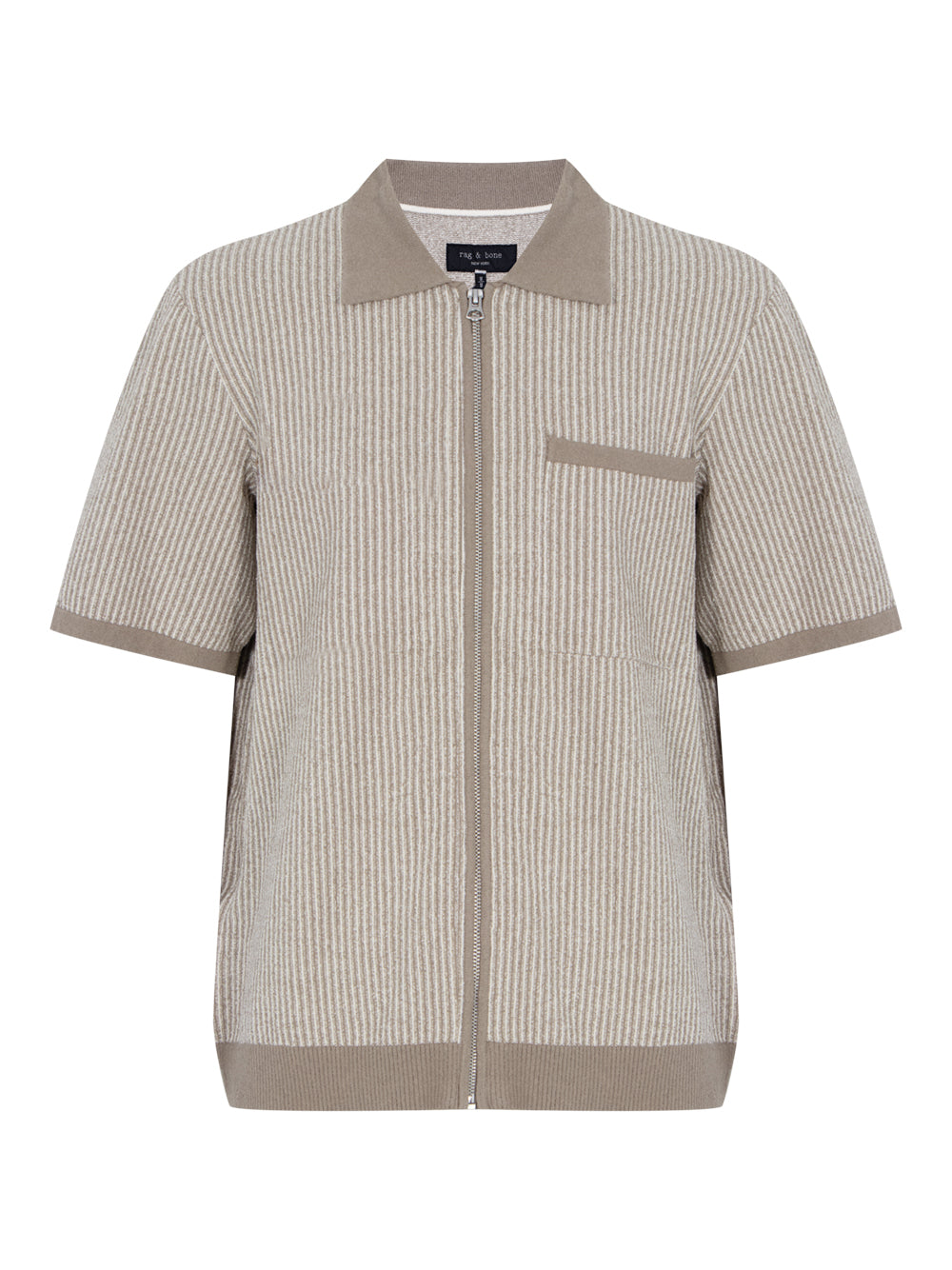 Zuma Zip Knit Polo Shirt (Cashmere Brown)
