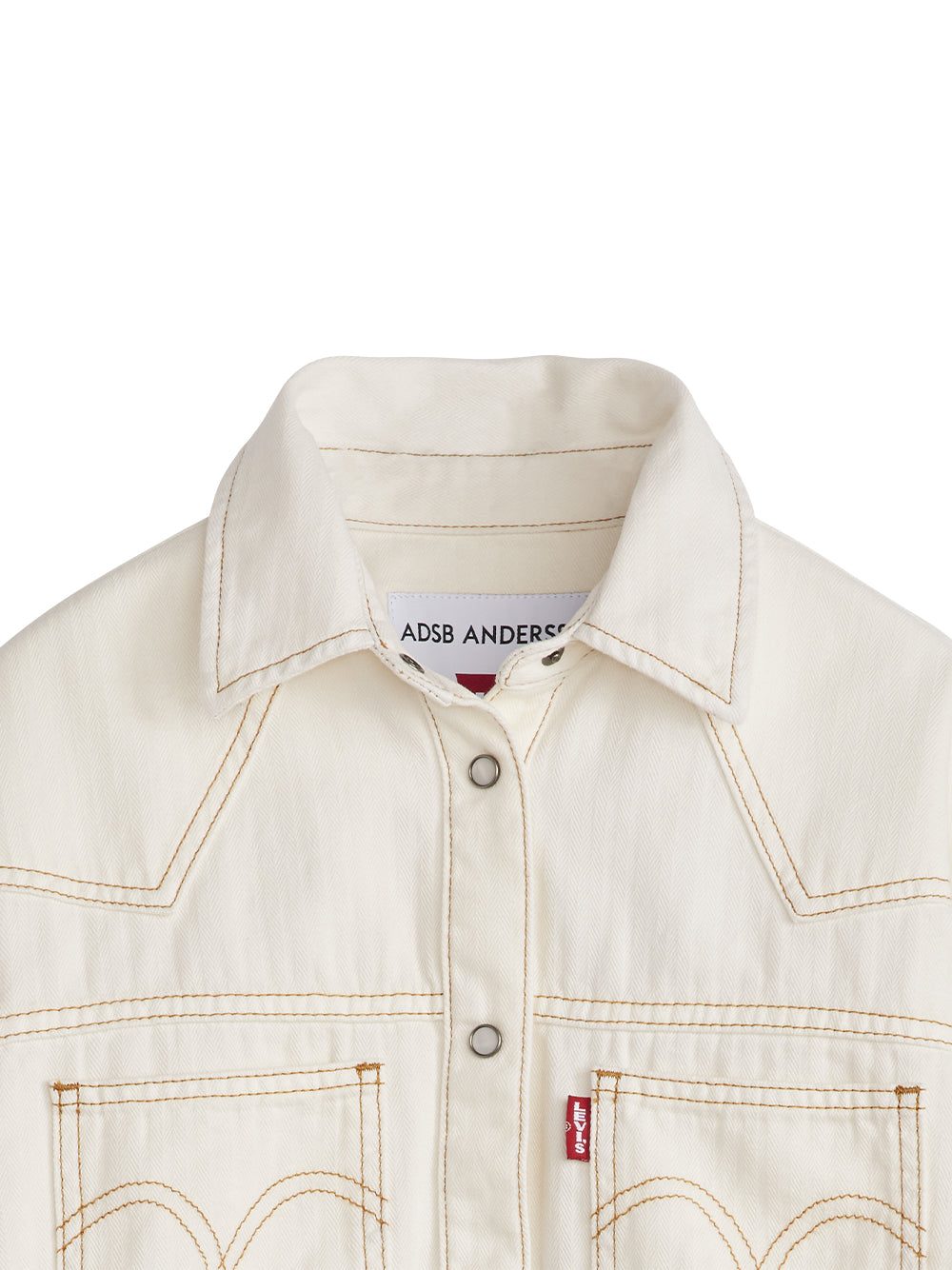 Levis X Adsb Cinched Blouse Ecru