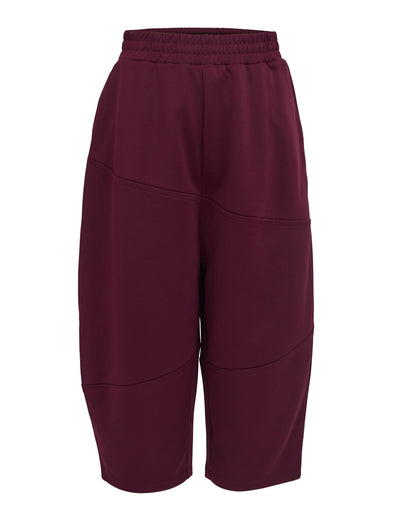 ck Calvin Klein-Eco Compact Knit Satin Seamed Pants-Smoked Purple-1