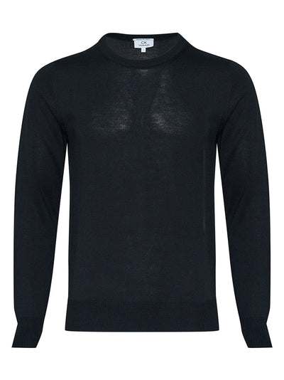 ck Calvin Klein-Extra Fine Merino Wool Crew-Black-1