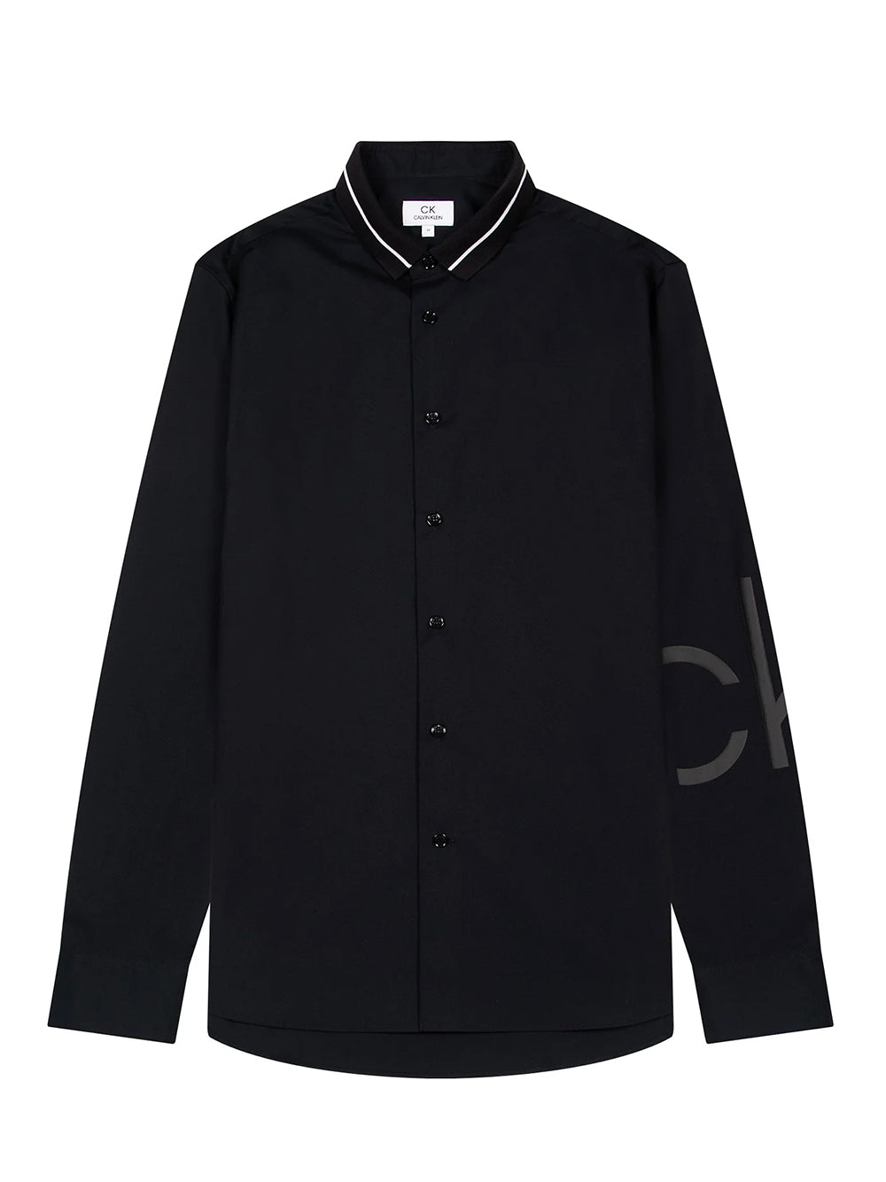 Luxe Cotton Poplin Long Sleeve Shirt (Black)