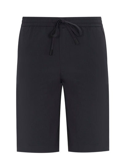 Exposed Drawcord Elasticated Shorts (Black)
