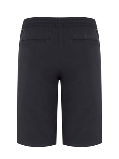 Exposed Drawcord Elasticated Shorts (Black)