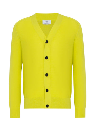 Long Sleeve Button Cardigan (Lime)