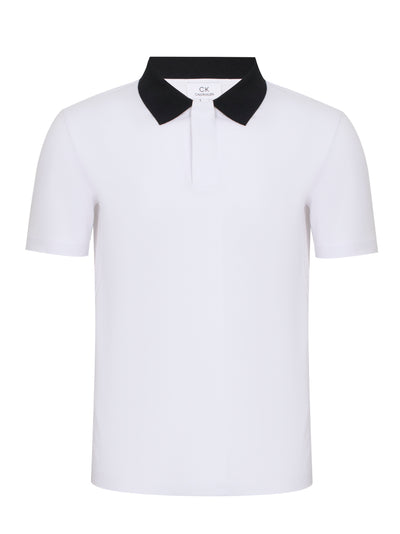 Pima Pique Short Sleeves Polo Tee (White)