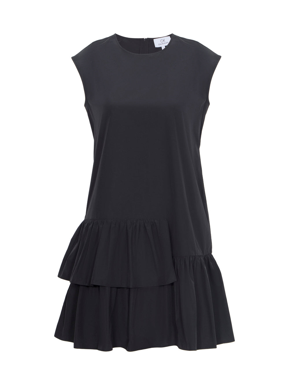 Sheen Cotton Ruffled Dress (Black)