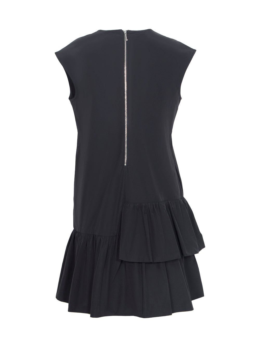 Sheen Cotton Ruffled Dress (Black)