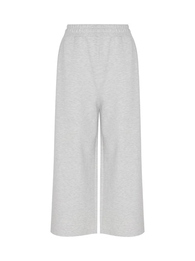 Soft Modal Ponte Wide Pants (Soft Grey Heather)