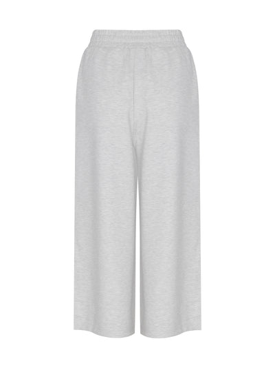 Soft Modal Ponte Wide Pants (Soft Grey Heather)