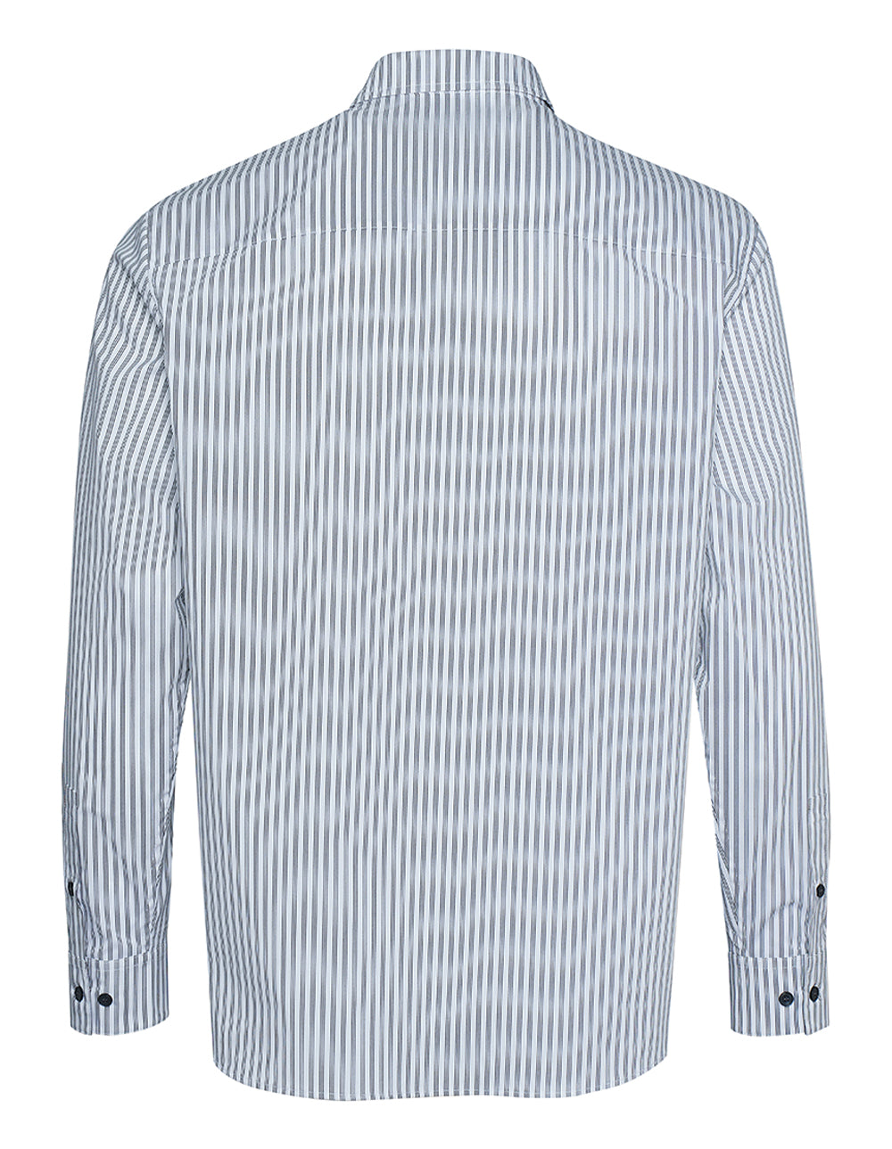 ck calvin klein-Printed Mulyi Stripe Longsleeve Shirt-Grey-Combo-1
