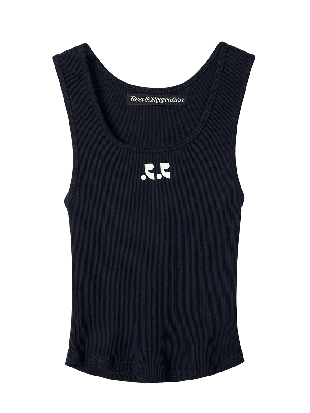 RR Logo Short Tank Top Navy