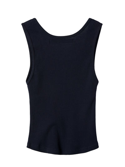 RR Logo Short Tank Top Navy