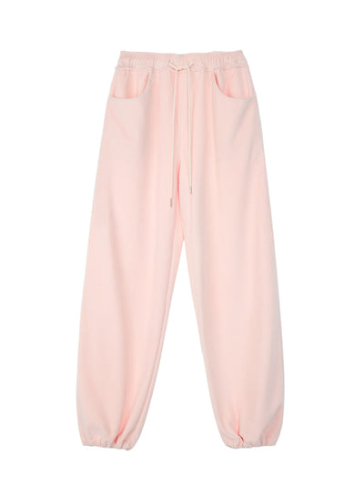 RR Velvet Jogger Pants Pink
