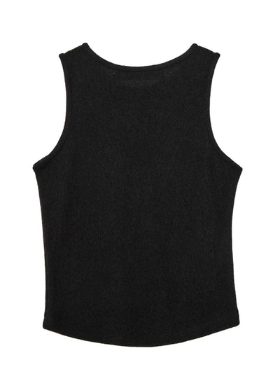 RR Hairy Knit Tank Top Black