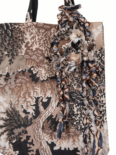 Embellished Patchwork Twill Pr Nude-black