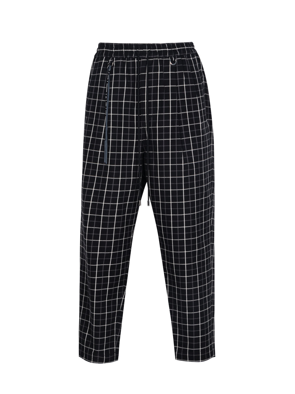 mastermindjapan-Easy-Waist-Tapered-Trousers-BlackPlaids-1