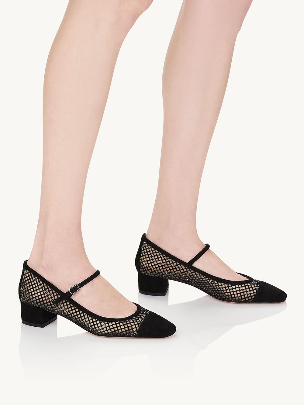 Mayor Crystal Mesh Pump 35 Black