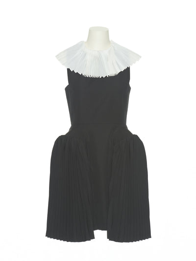 Accordion Pleated Dress (Black)