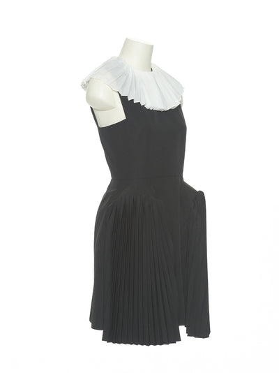 Accordion Pleated Dress (Black)