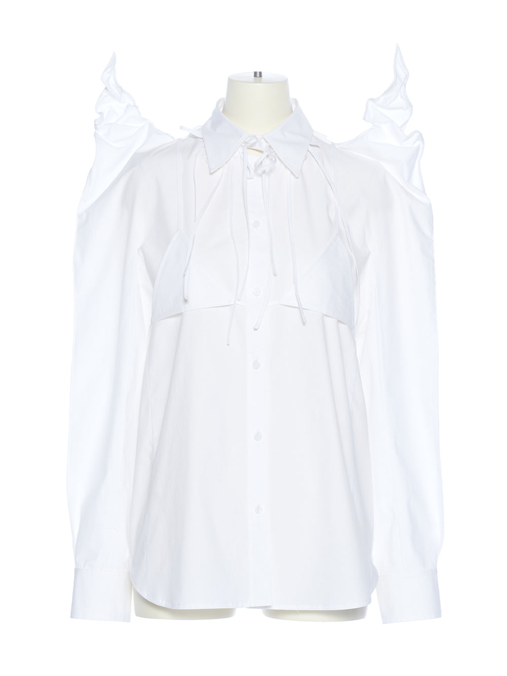 Rabbit Ear Oversized Shirt (White)