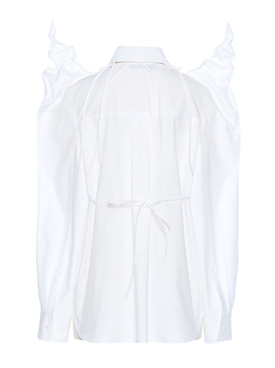 Rabbit Ear Oversized Shirt (White)