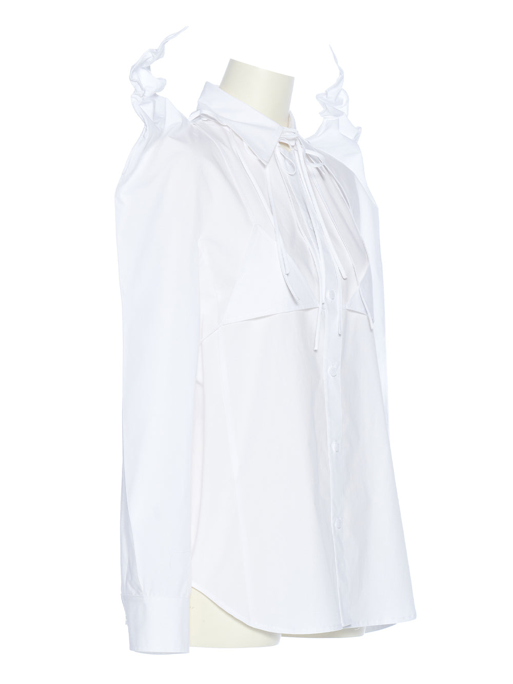 Rabbit Ear Oversized Shirt (White)