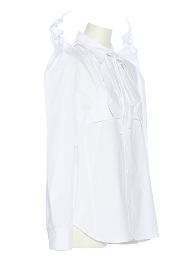 Rabbit Ear Oversized Shirt (White)