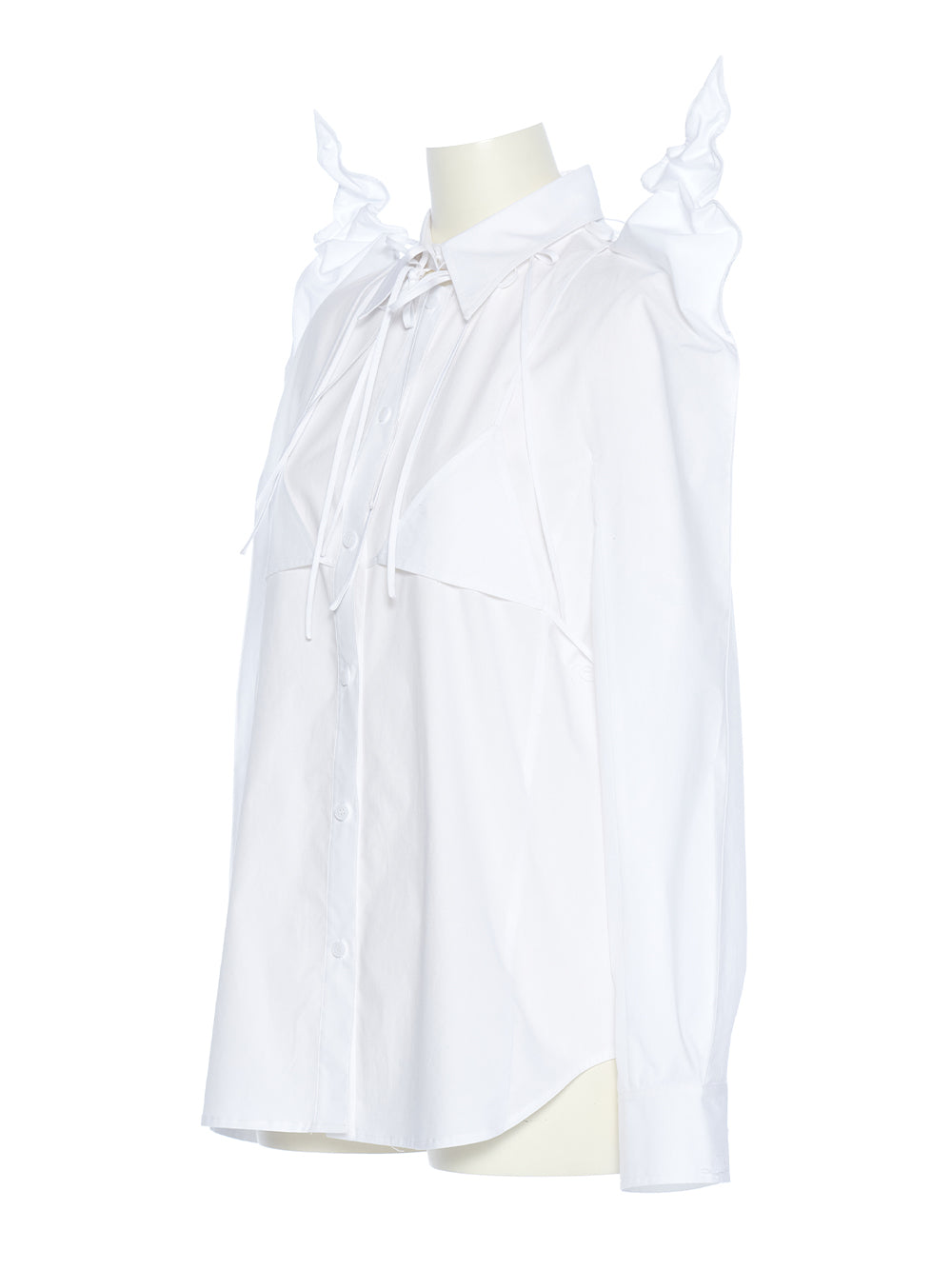 Rabbit Ear Oversized Shirt (White)