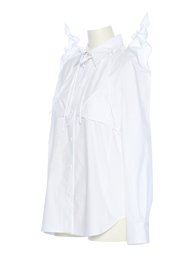 Rabbit Ear Oversized Shirt (White)
