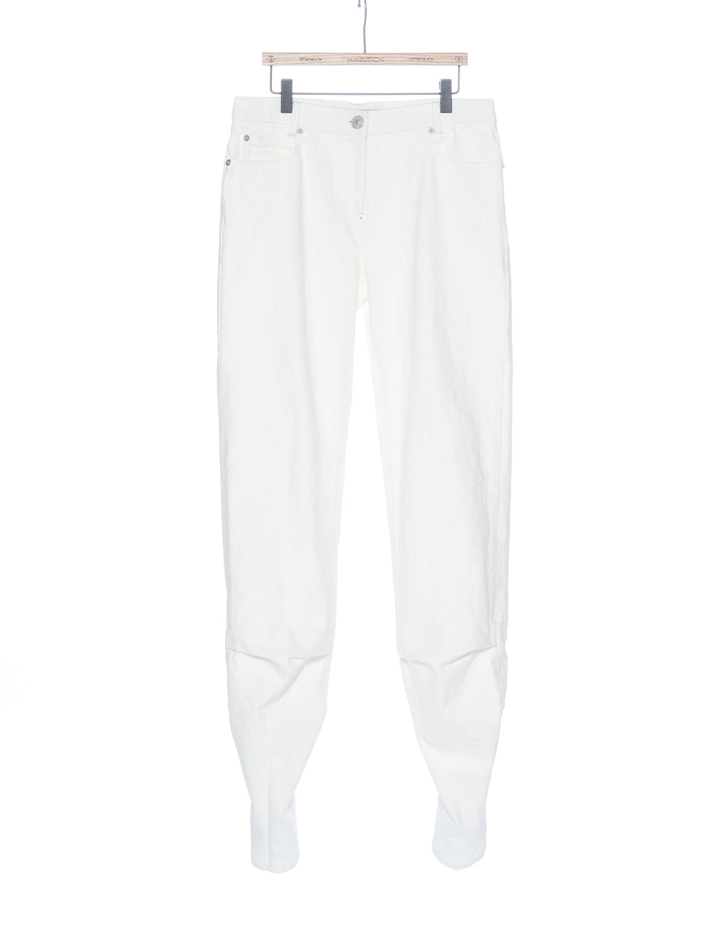 Tuck Detail Pegged Jeans (White)