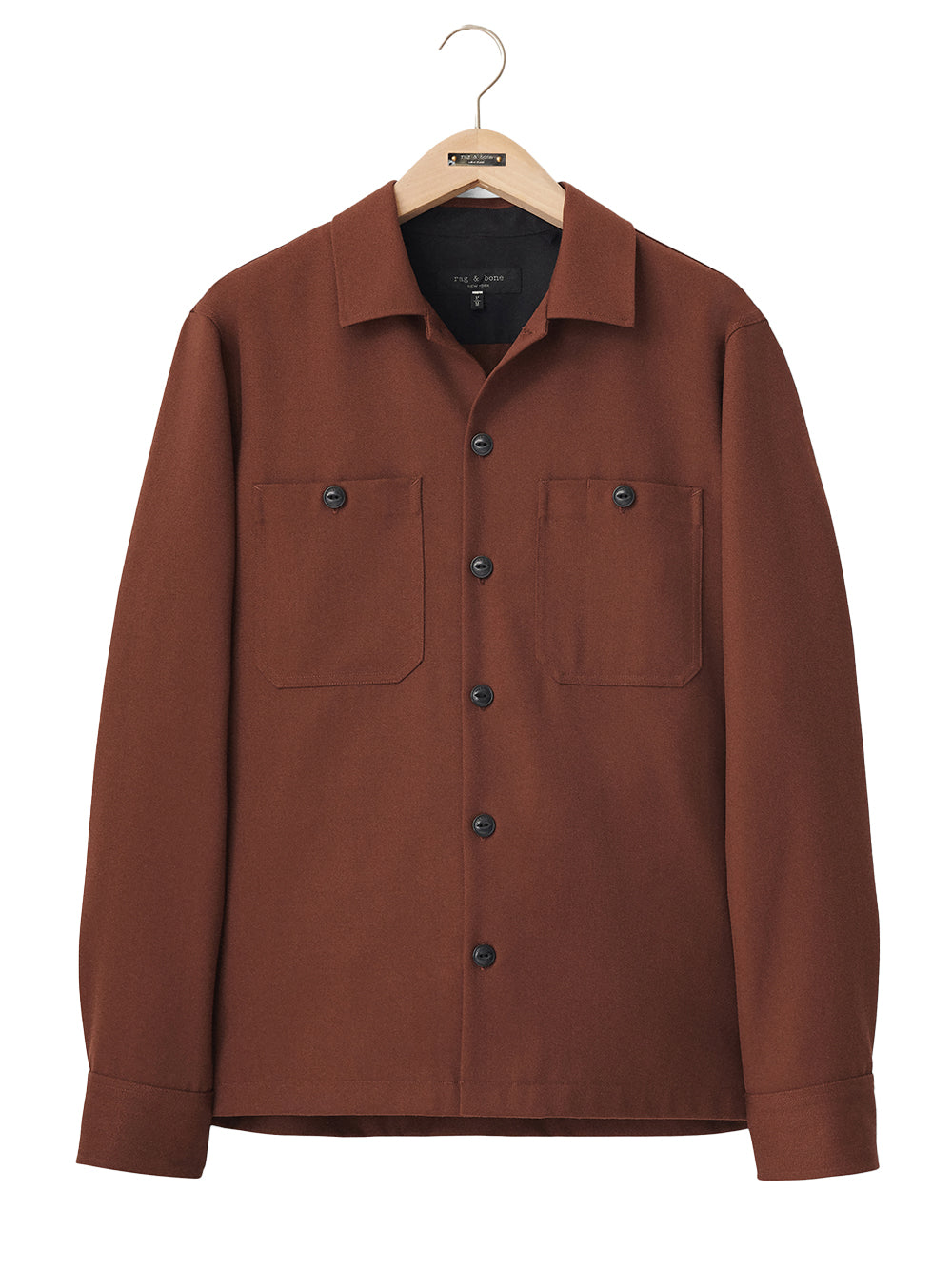 rag & bone-Hyde Wool-twill Shirt Jacket-Soil-1