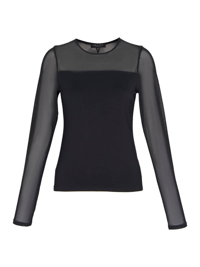 rag-bone-Luca Mix Media Long Sleeve-Black-1