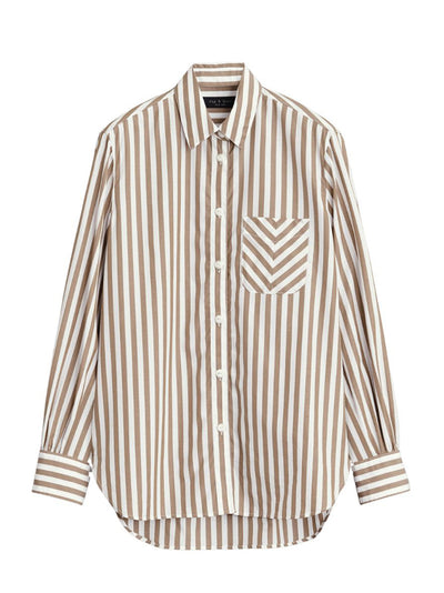 Maxine Button Down Shirt Brwstripe
