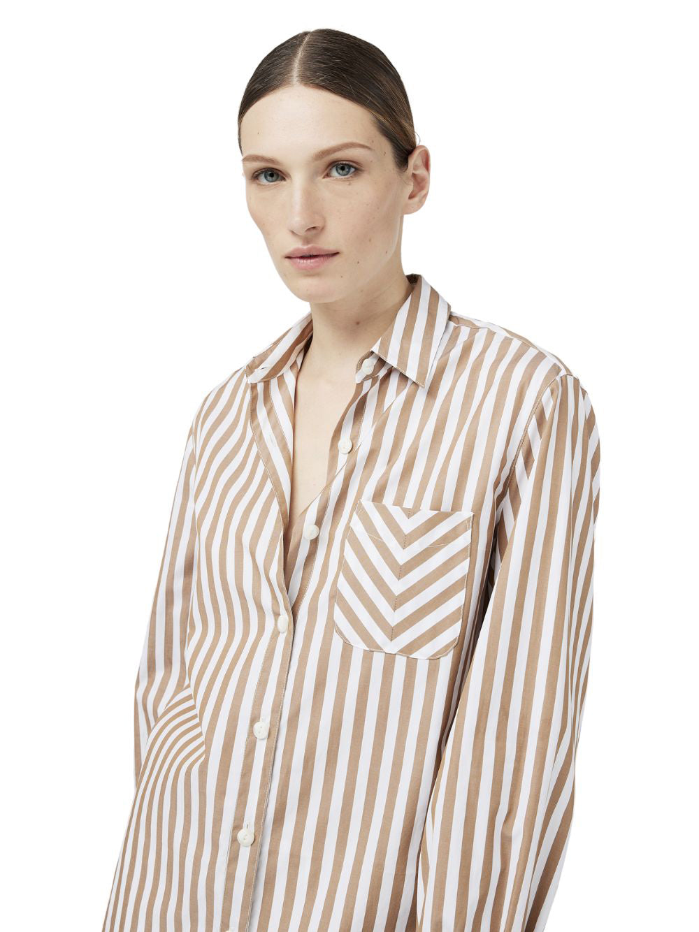 Maxine Button Down Shirt Brwstripe