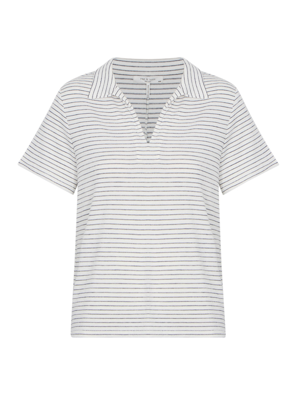 The Knit Stripe Polo (Ivory Stripe)