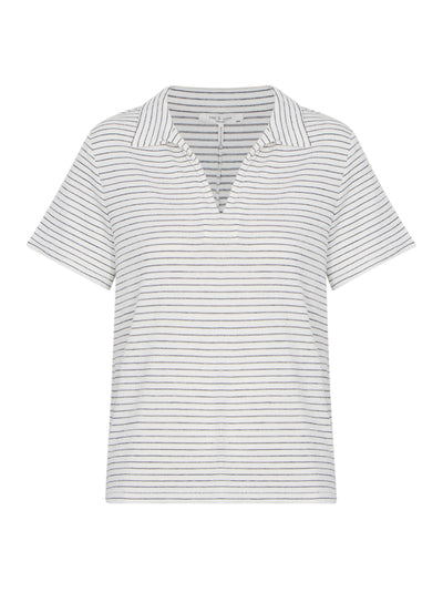 The Knit Stripe Polo (Ivory Stripe)