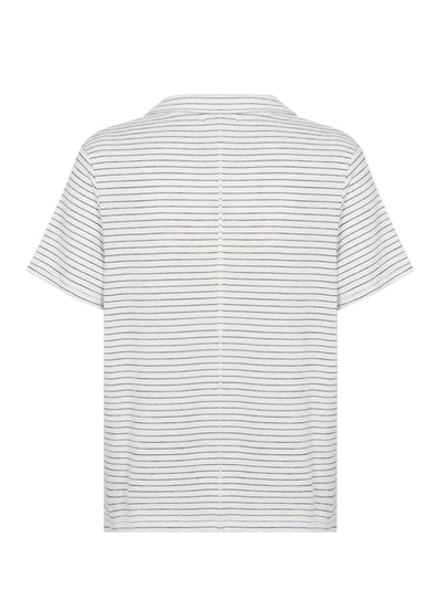 The Knit Stripe Polo (Ivory Stripe)