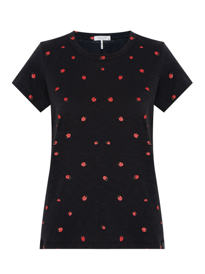 All Over Ladybug Tee (Black Multi)