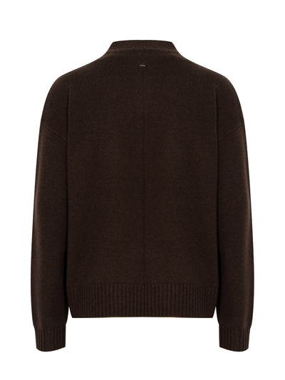 Clarkson Half Zip Sweater (Slatebrown)