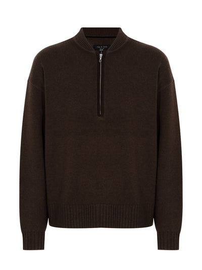 Clarkson Half Zip Sweater (Slatebrown)