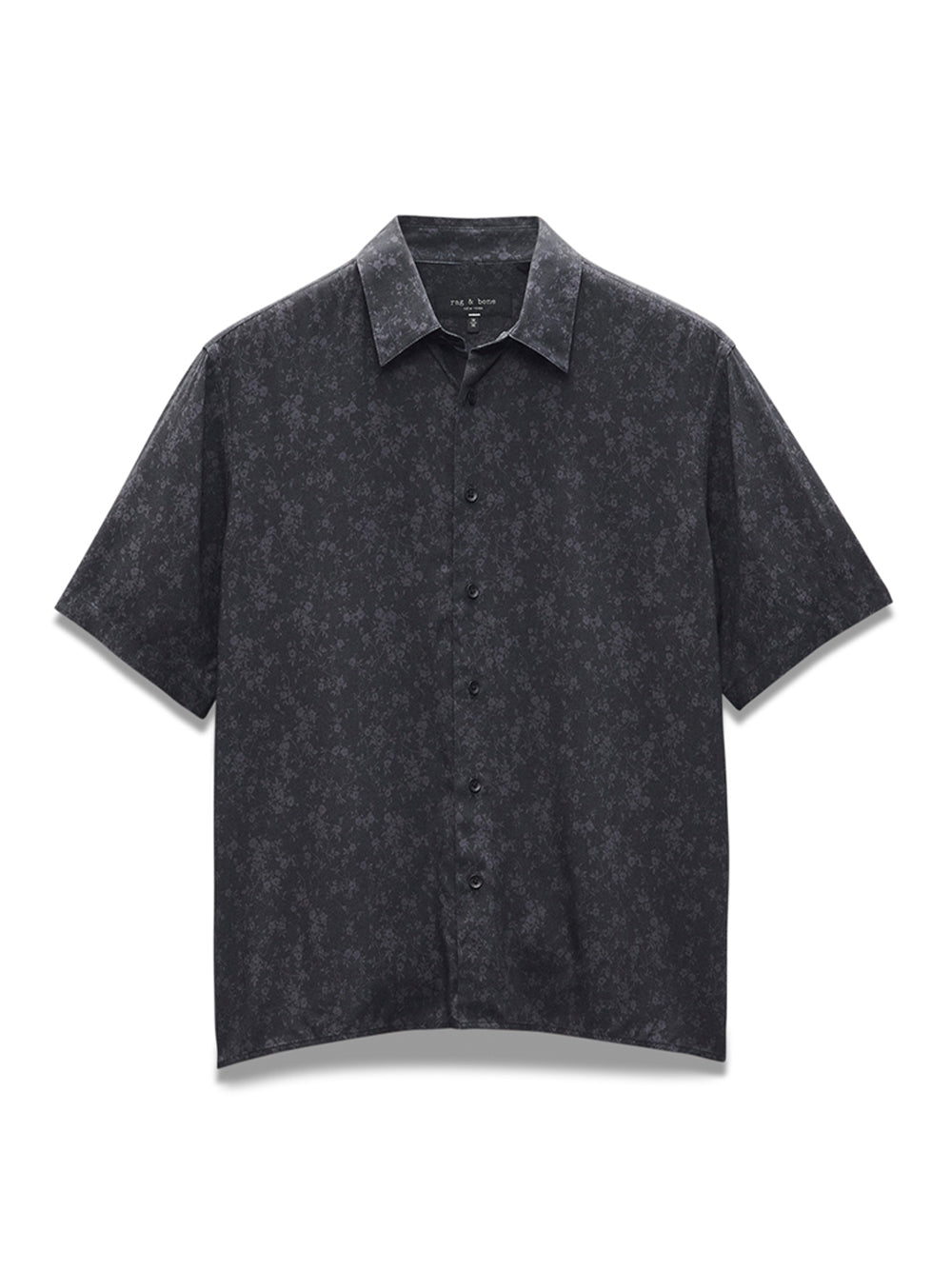 Dalton Printed Short Sleeve Shirt (Black Floral)