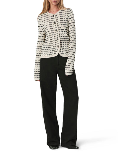 Elisa Stripe Cardigan (Turtledove)