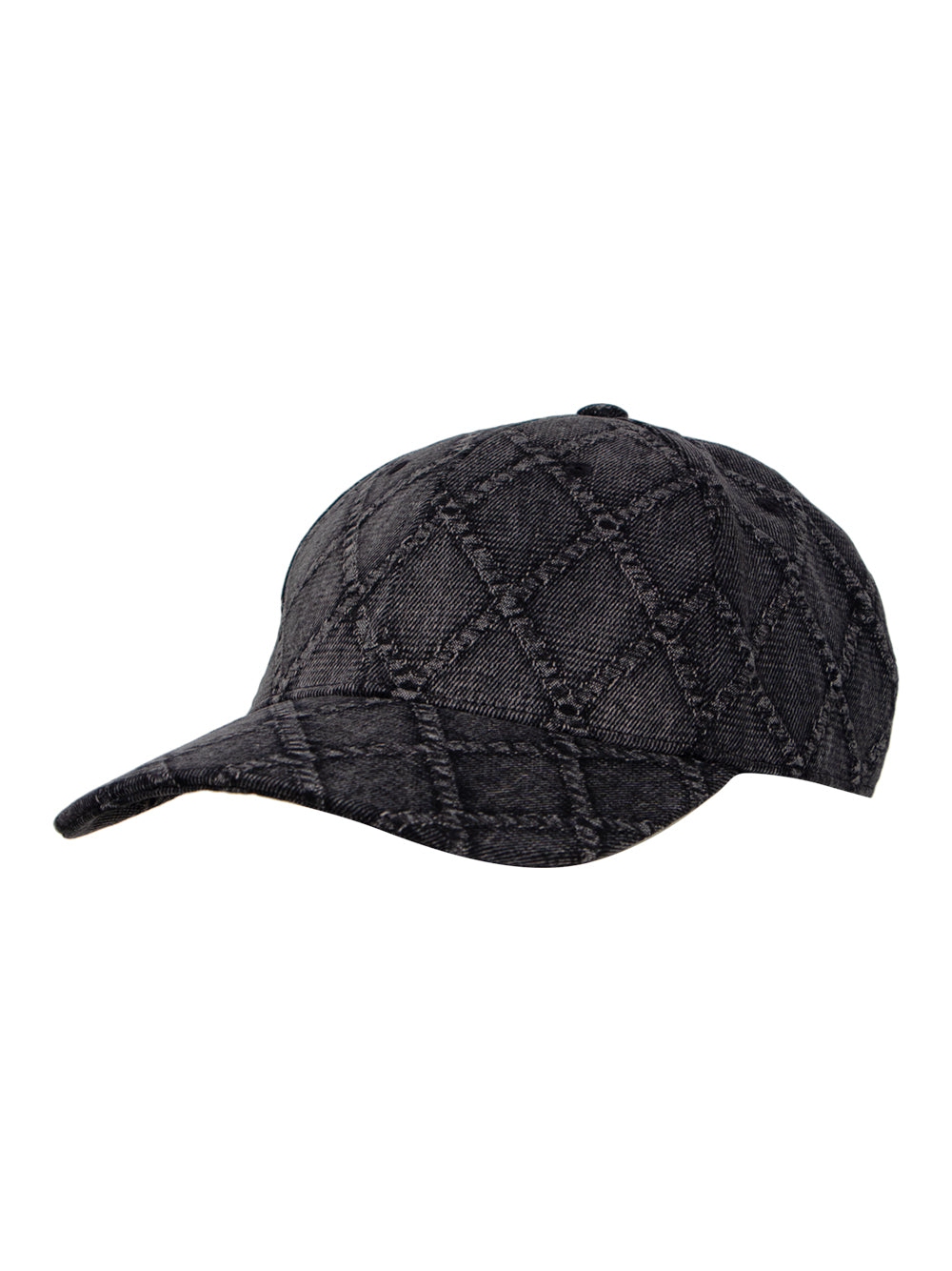 Harlow Baseball Hat (Denim Black Quilt)