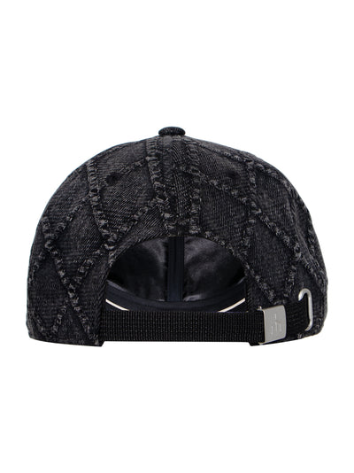 Harlow Baseball Hat (Denim Black Quilt)