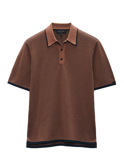 Harvey Knit Polo (Slate Brown)