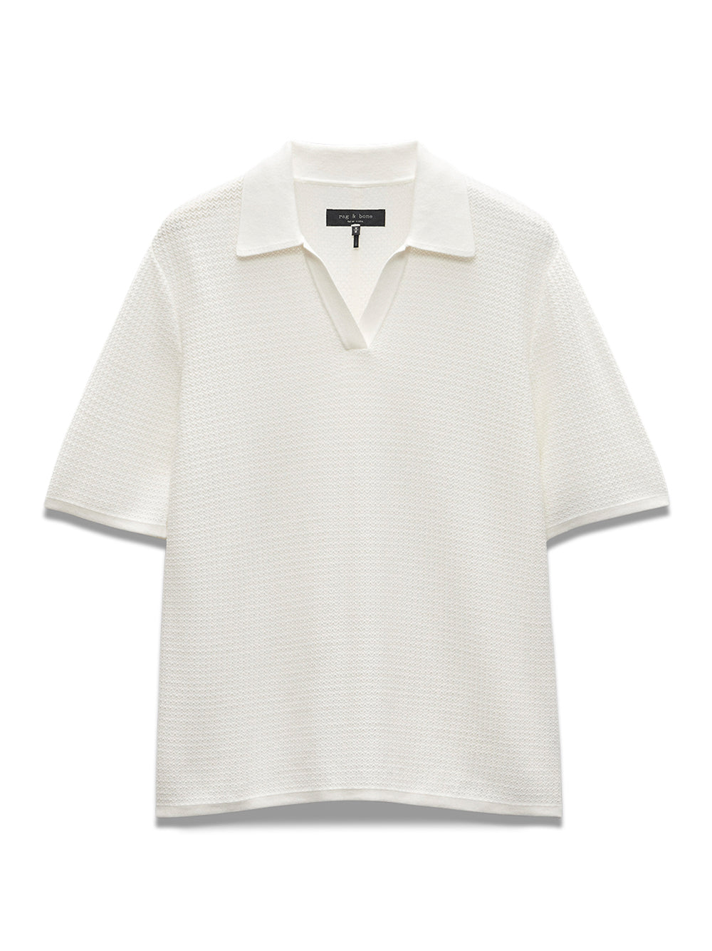 Hayes Short Sleeve Johnny Collar Polo (Ivory)