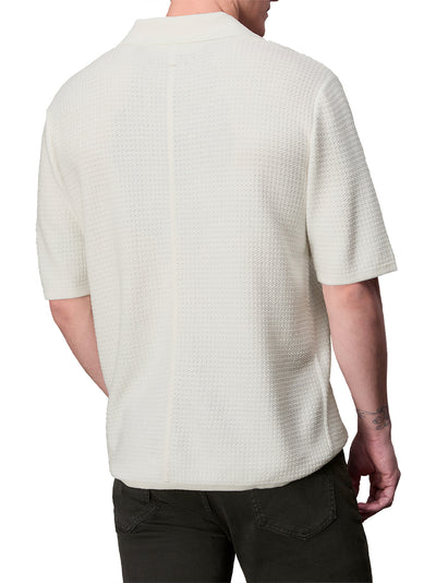 Hayes Short Sleeve Johnny Collar Polo (Ivory)